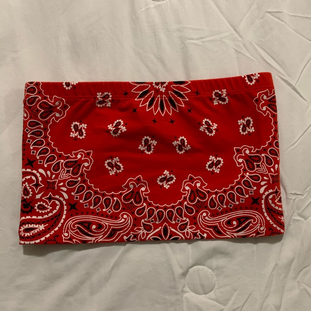 Bandana print bandeau top